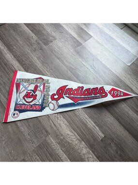 Vintage Cleveland Indians 1994 Inaugural Season MLB Felt Pennant Genuine Merchan